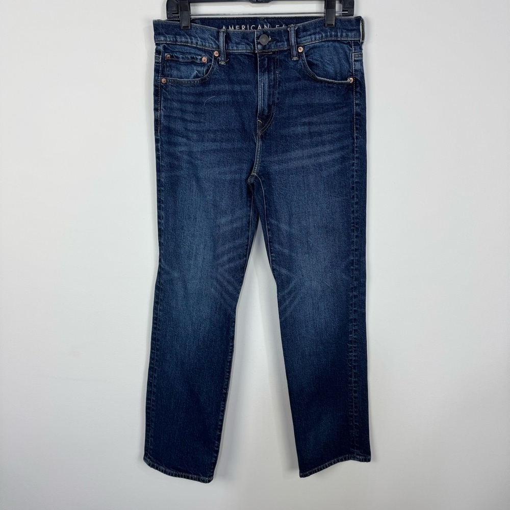 American Eagle Relaxed Straight Dark Wash Denim Casual Jeans size 30x32